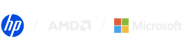 HP AMD Microsoft logo