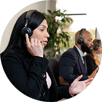 Woman using JLab audio