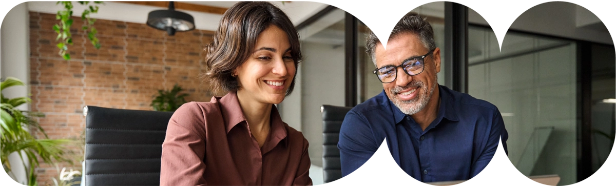 two executives working together