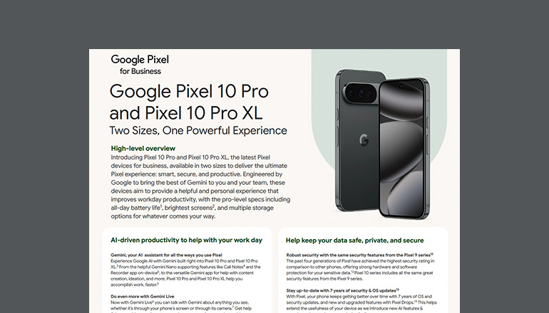 Article Google Pixel 10 Pro & Pixel 10 Pro XL for Business Image