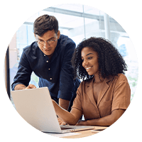 Office mate working together