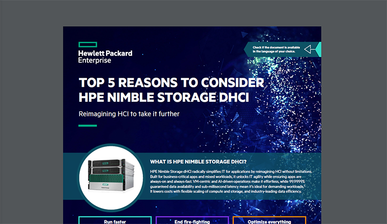 Article Top 5 Reasons to Consider HPE Nimble Storage dHCI Image
