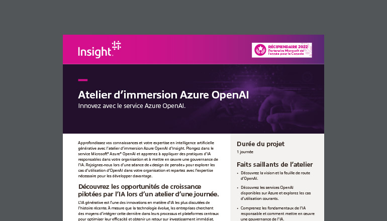 Article Atelier d’immersion Azure OpenAI Image