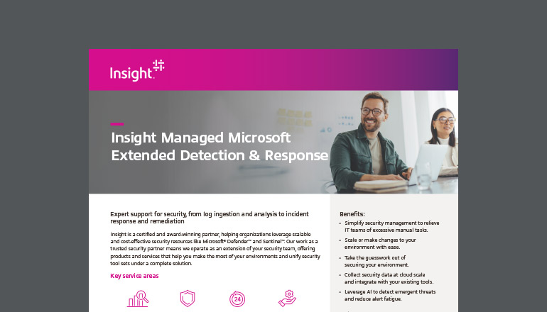 Article Service de détection et réponse étendues de Microsoft administré par Insight Image