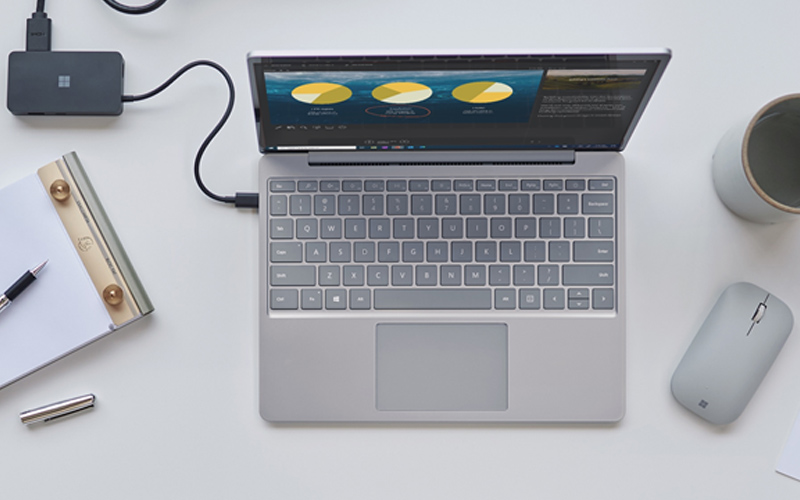 Surface Laptop Go with docking station