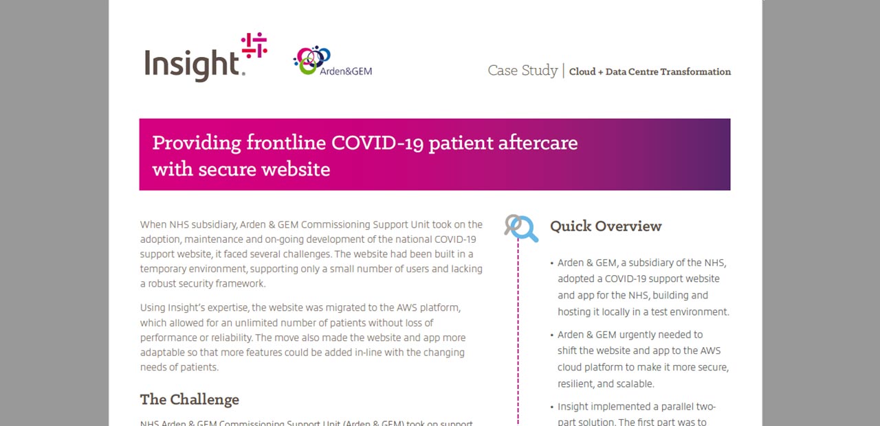 Case study Providing Frontline COVID-19 Patient Aftercare with Secure Website Image