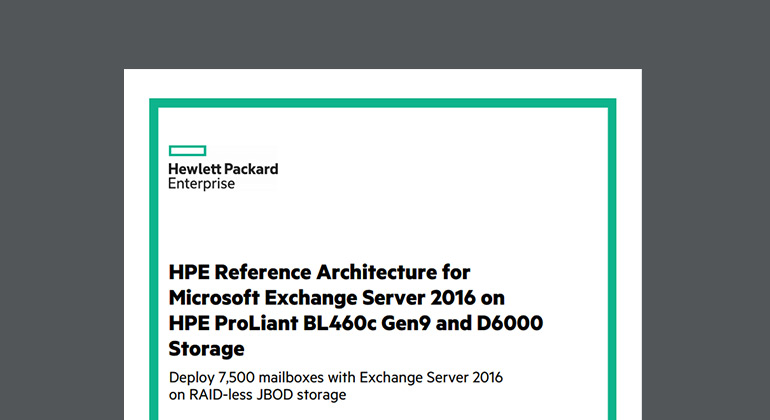 Article HPE Reference Architecture for Microsoft Exchange Server 2016 Image
