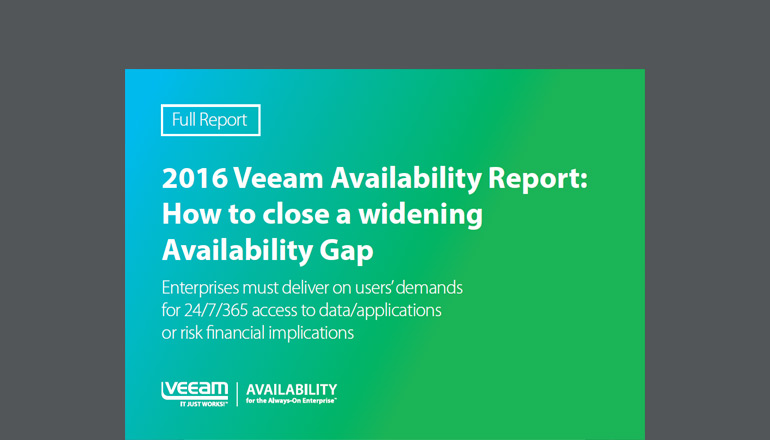 Article 2016 Veeam Availability Report  Image