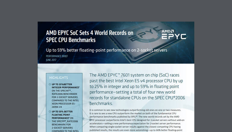 Article AMD EPYC SoC Sets 4 World Records Image