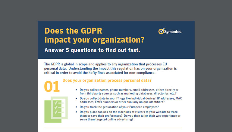 Article Does the GDPR Impact Your Organization?  Image
