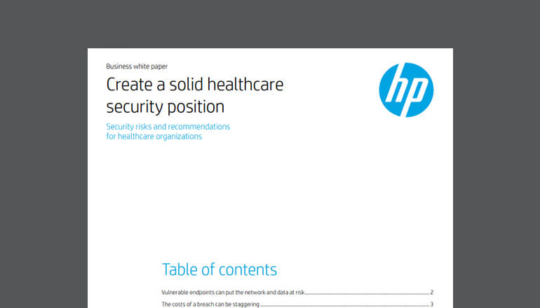 Article Create a Solid Healthcare Security Position Image