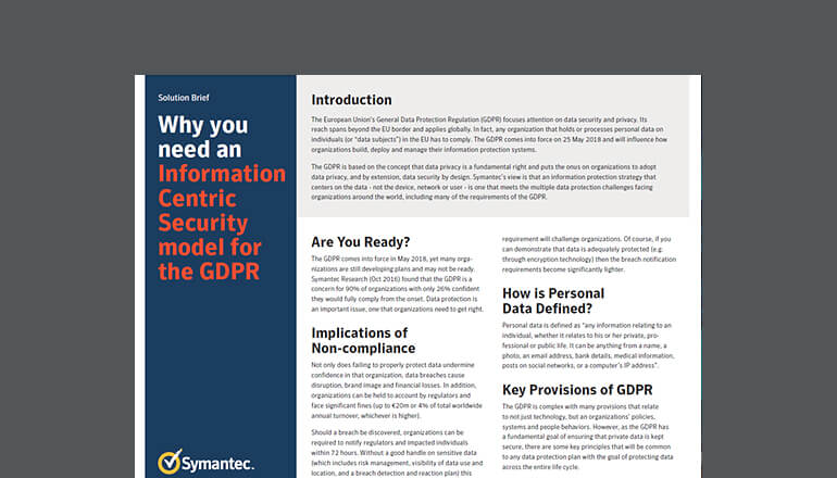Article Information Centric Security for GDPR Image