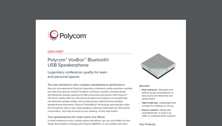 Article Polycom VoxBox Datasheet Image