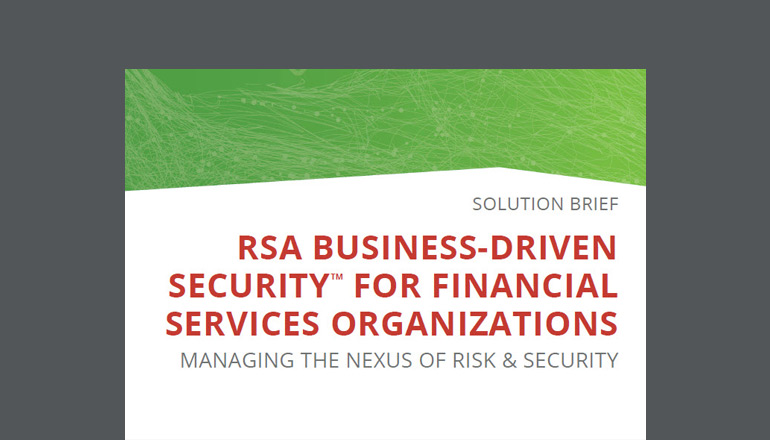 Article RSA Business-Driven Security Solution Brief for Financial Services  Image