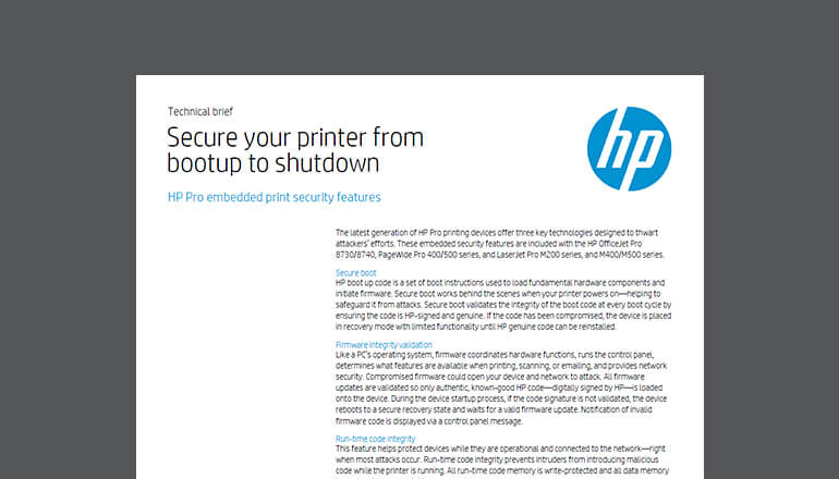 Article Secure Your Printer from Bootup to Shutdown Image