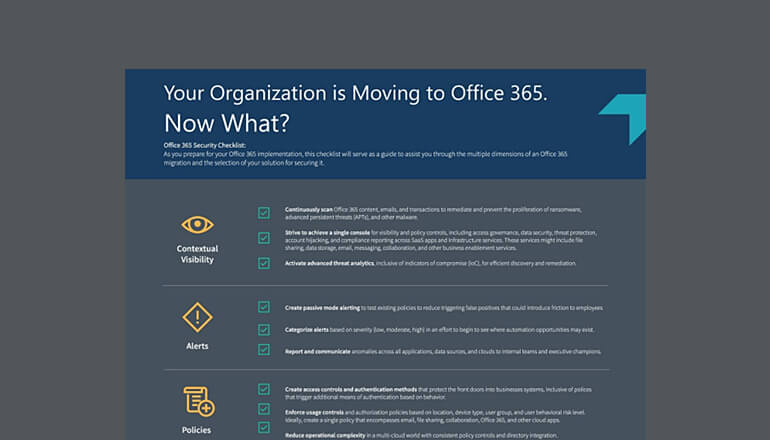 Article Symantec Office 365 Security Checklist Image