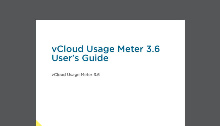 Article vCloud Usage Meter User’s Guide Image