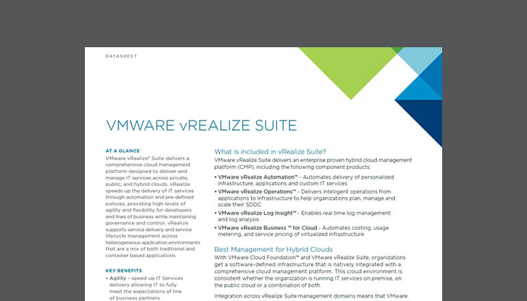 Article VMware vRealize Suite  Image