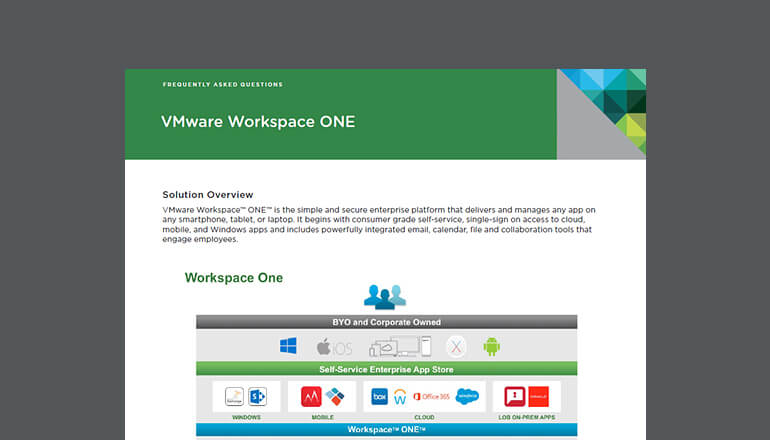Article VMware Workspace ONE FAQs  Image