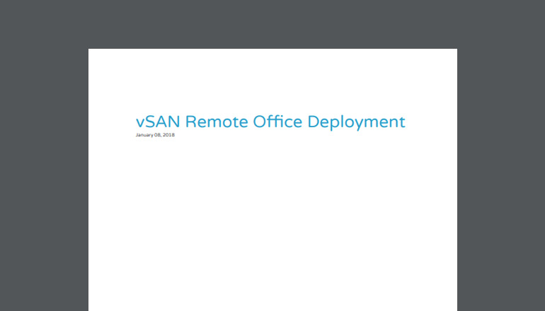 Article VMware vSAN Remote Office Deployment  Image
