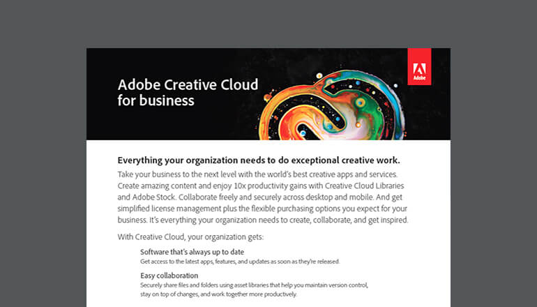Article Adobe Creative Cloud for Business Image