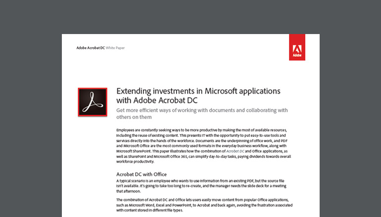 Article Microsoft Applications in Adobe Acrobat DC Image