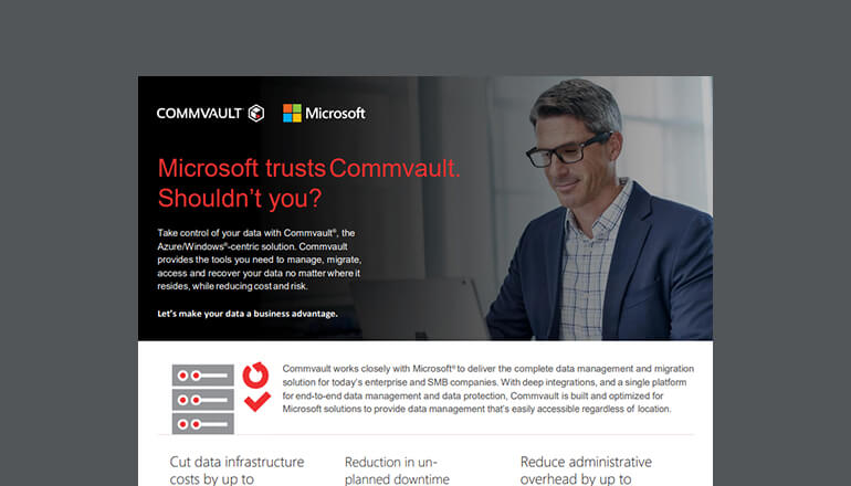 Article Commvault Data Management for Microsoft Image