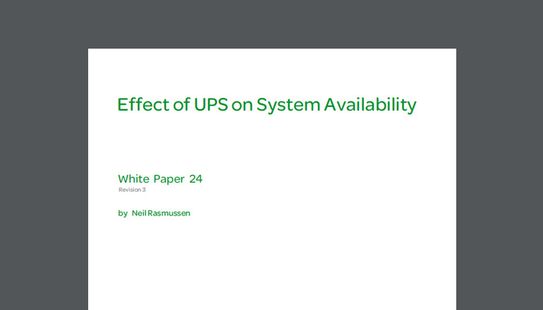 Article Effect of UPS on System Availability  Image