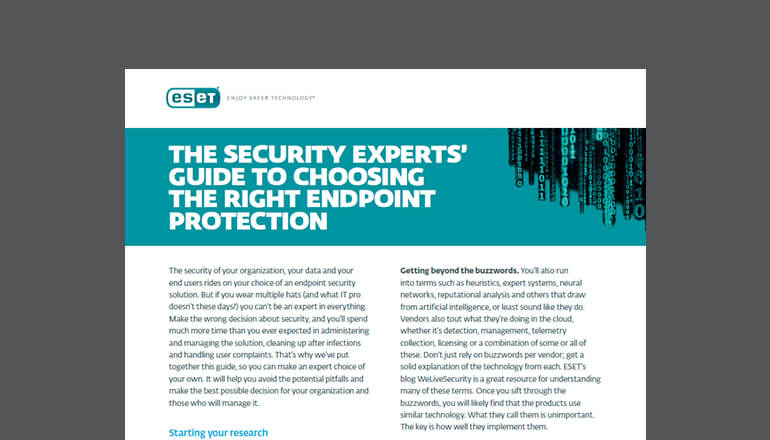 Article The Security Experts’ Guide to Choosing the Right Endpoint Protection Image