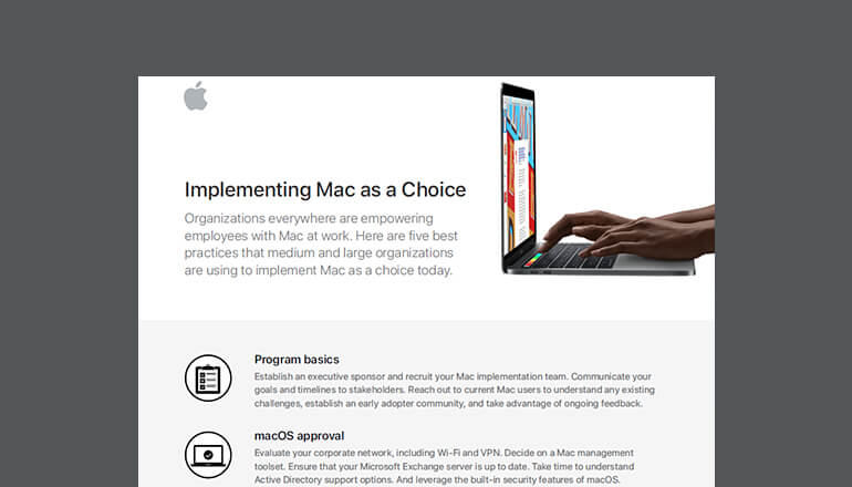 Article Implementing Mac as a Choice Image