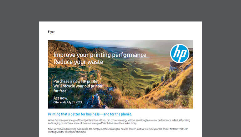 Article Improve Printing Performance. Reduce Waste. Image