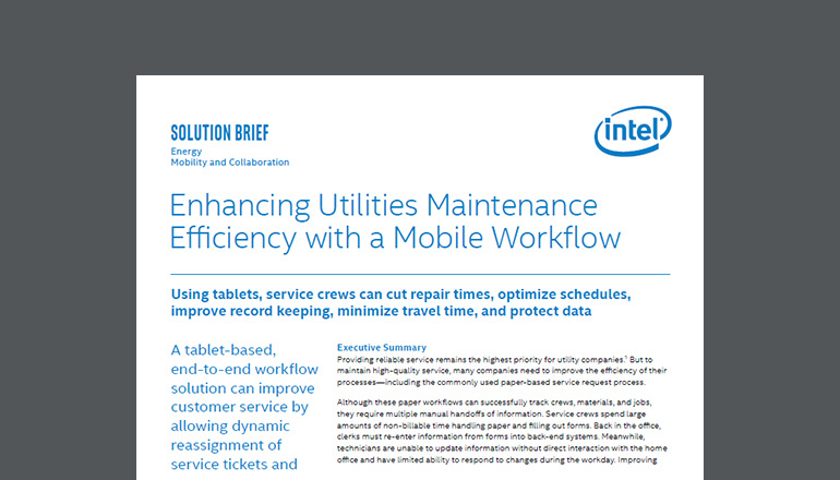 Article Enhancing Utilities Maintenance Efficiency With a Mobile Workflow Image