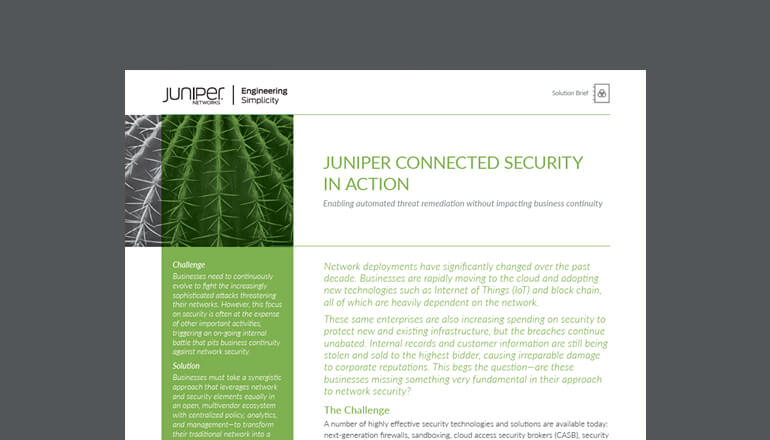 Article Juniper Connected Security in Action Image