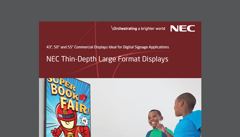 Article NEC Thin-Depth Large Format Displays Image