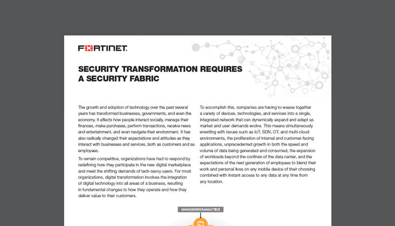 Article Transformation Requires a Security Fabric Image