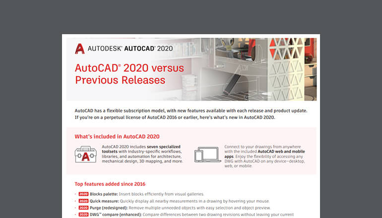 Article What’s New With AutoCAD 2020 Image