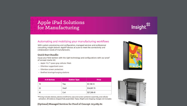 Article Apple iPad Solutions for Manufacturing Image