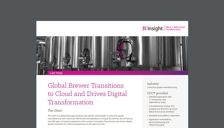 Article Brewer Adopts Cloud to Drive Digital Transformation  Image