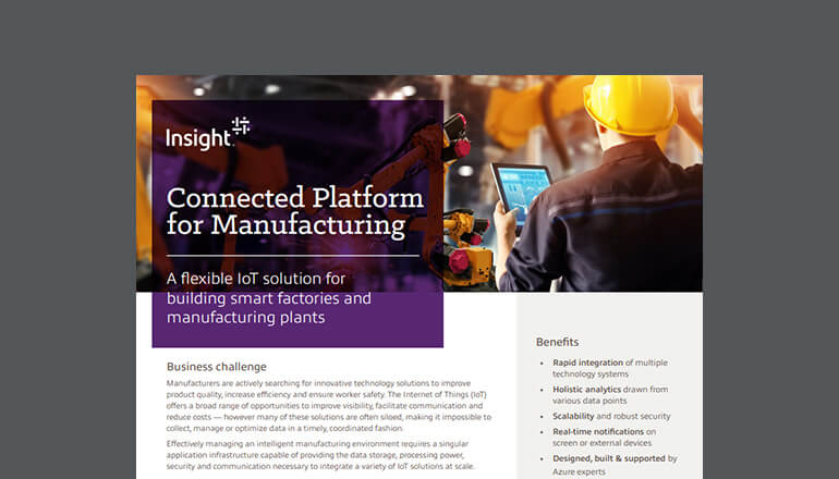 Article Connected Platform for Manufacturing Datasheet Image