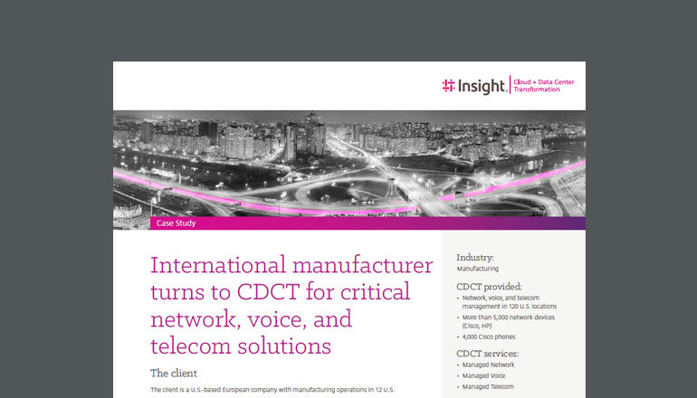 Article Manufacturer Advances Network Solutions With Insight  Image
