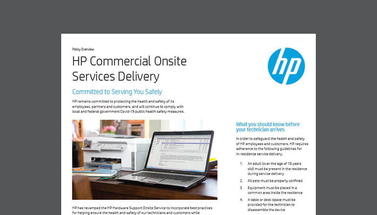 Article HP Commercial Onsite Services Delivery Image