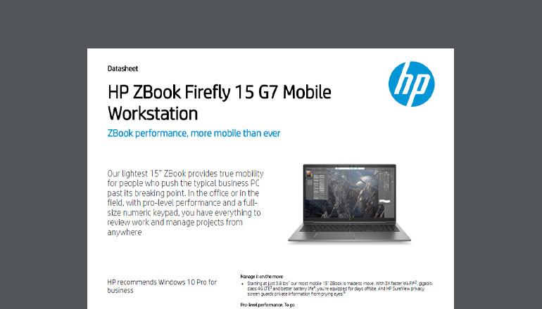 Article HP ZBook Firefly 15 G7 Mobile Workstation Image