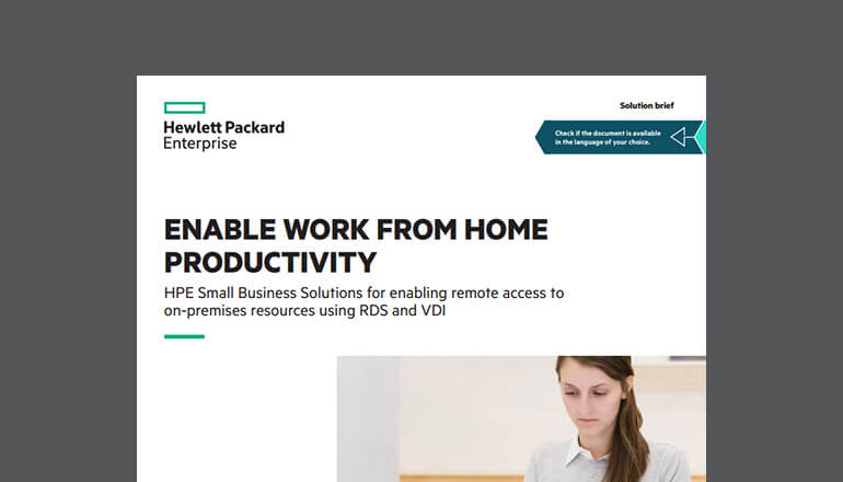 Article HPE Small Business Solutions for RDS and VDI Image