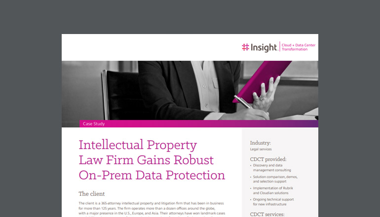 Article On-Premises Data Protection for Intellectual Property Law Firm  Image