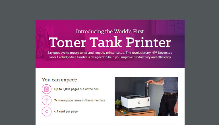 Article Introducing the World’s First Toner Tank Printer  Image