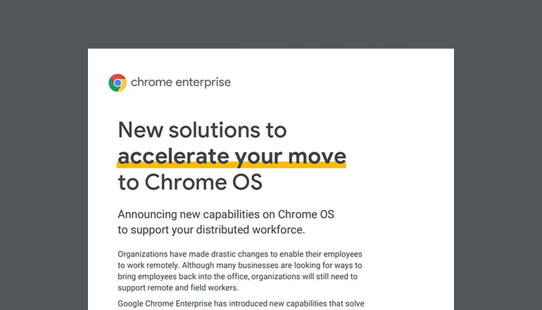 Article New Solutions to Accelerate Your Move to ChromeOS Image