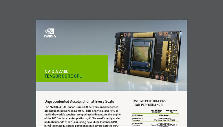 Article NVIDIA A100 Tensor Core GPU Image
