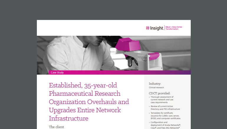 Article Pharmaceutical Organization Upgrades Network Infrastructure Image