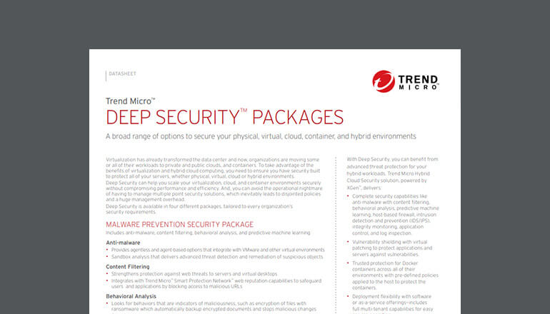 Article Trend Micro Deep Security Packages Image