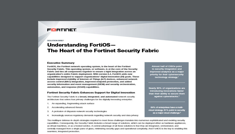 Article Understanding FortiOS: The Heart of the Fortinet Security Fabric  Image